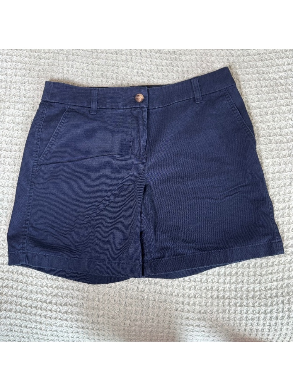 J.Crew Factory 7" Classic Chino Shorts Womens 4 Navy Blue Preppy School Uniform